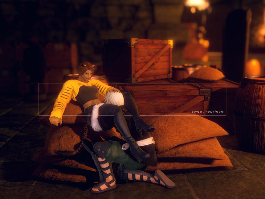 A private moment in the back of the Rising Stones.